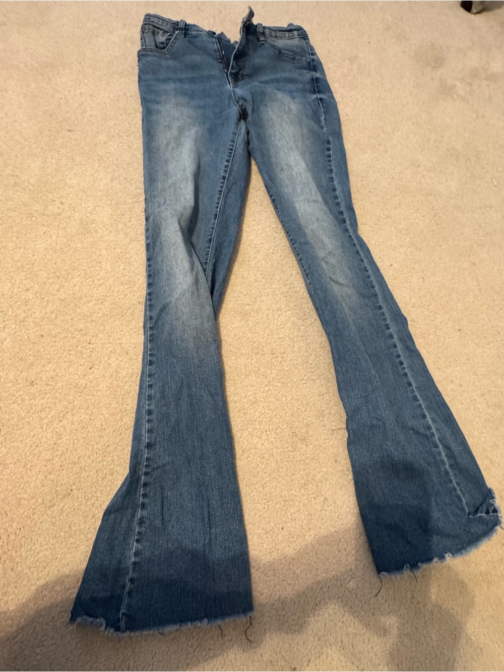 Wallflower Blue Flare Jeans with Subtle Wash
